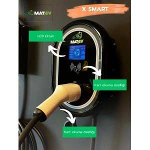 MatEV Şarj MG-AC-22kW XS Duvar Tipi Şarj İstasyonu